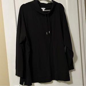 Time Tru Cowl Neck Black Sweatshirt 22